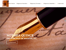Tablet Screenshot of notaria15.org